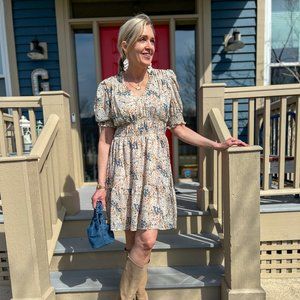 Gibsonlook Floral Ruffle Dress